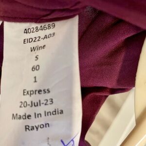 Deep Wine Maxi/Tall Rayon Dress with Pockets